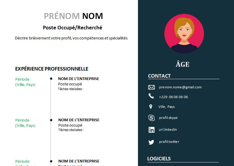 CV esthétique et attrayant à télécharger