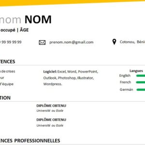 CV esthétique et attrayant à télécharger