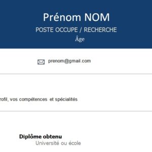 CV esthétique et attrayant à télécharger