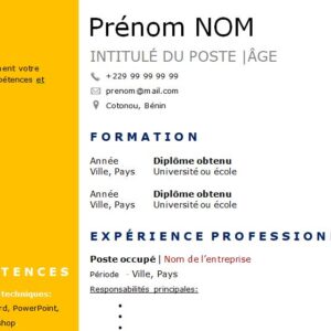 CV esthétique et attrayant à télécharger
