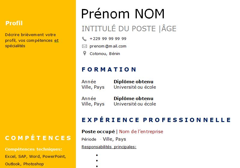 CV esthétique et attrayant à télécharger