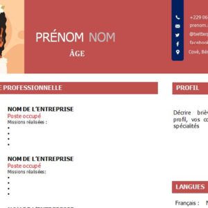 CV esthétique et attrayant à télécharger