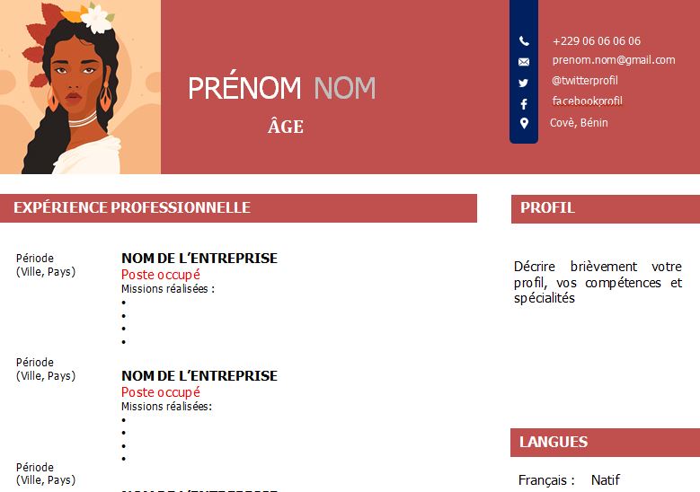 CV esthétique et attrayant à télécharger