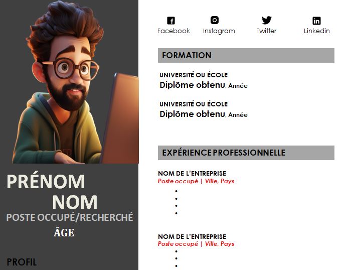 CV esthétique et attrayant à télécharger