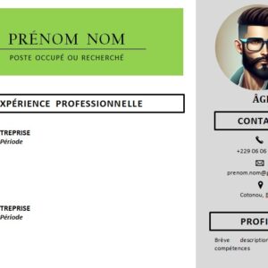 CV esthétique et attrayant à télécharger