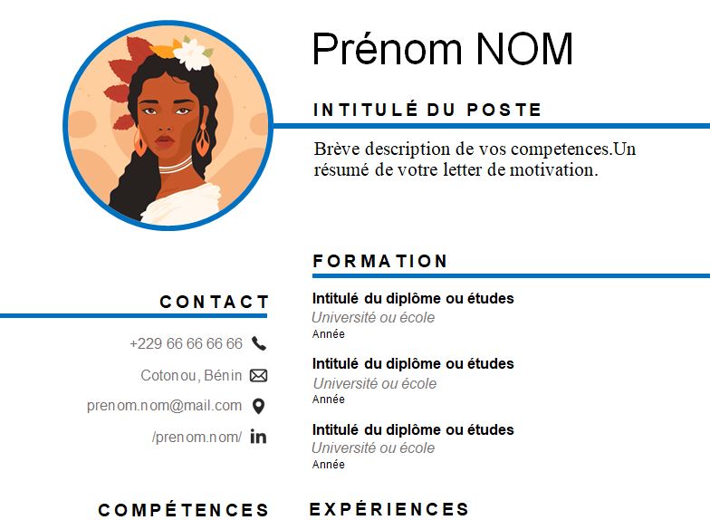 CV esthétique et attrayant à télécharger