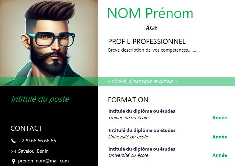 CV esthétique et attrayant à télécharger