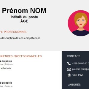 CV esthétique et attrayant à télécharger