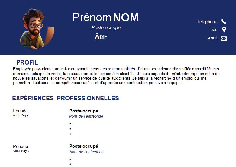 CV esthétique et attrayant à télécharger