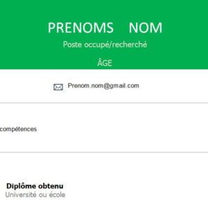 CV esthétique et attrayant à télécharger